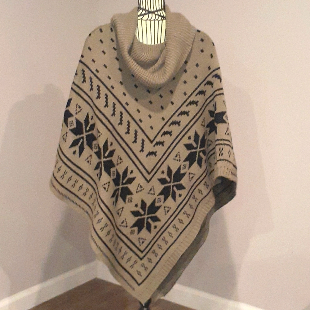 Oxford Circus Knit Poncho